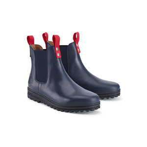 Busby stivale invernale Chelsea uomo, pelle blu Navy - Product Image 3