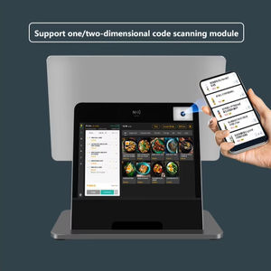 Máquina Pos de cajero de doble pantalla de 15,6 pulgadas, Terminal POS de pago de supermercado, sistema Pos todo en uno sin conexión, lector de código de barras NFC - Product Image 5