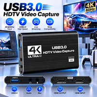 Carte de capture vidéo HDMI 4K, dispositif de capture audio-vidéo USB 3.0, adaptateur d'enregistrement HDMI vers USB pour diffusion en direct sur PC