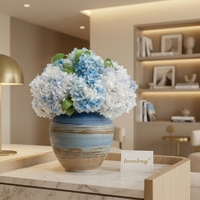 Fleurs d'hortensia Lovebay Forever pour la décoration de la maison, hortensia préservé dans un vase pour la décoration de mariage, fleurs d'hortensia éternelles réelles