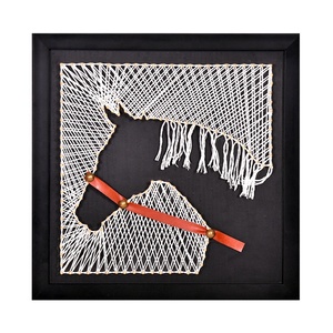 Maravilloso regalo Arts & Crafts Tool Set Easy DIY Craft Arte de madera Nail String <span class=keywords><strong>Art</strong></span> Kit Pintura con uñas para niños adultos - Product Image 1