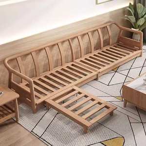 Nordic White Ash Wood <b>Sofa</b> Coffee <b>Table</b> Tv Cabinet Set Modern Minimalist Living Room Furniture Storage Function - Product Image 3