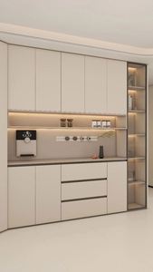 Vitrina de Madera a Medida, Mueble de Restaurante, Vitrina Moderna de Lujo - Product Image 3