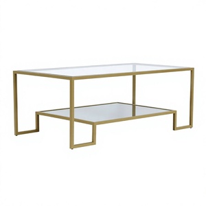 Table basse en verre écologique pour salon, couloir, meubles décoratifs, table d'appoint rectangulaire moderne de luxe, utilisation pour bar à domicile - Product Image 1