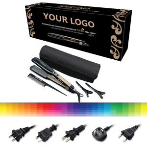 مكواة فرد الشعر MAC بالبيع المباشر بالجملة بشعار مخصص من التيتانيوم وأيونات سالبة ولوح عريض احترافي لتصفيف الشعر - Product Image 4