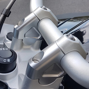 CNC Aluminum Motorcycle Handlebar Riser <b>Bracket</b> <b>Silver</b> For R1200GS LC1200 R1250 Upgrade Part - Product Image 2