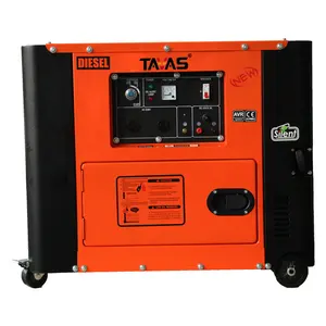 Tavas Fabrikanten Drie Fase Eencilinder Luchtgekoelde Gensets 3kva 4kva 5kva 6kva 7kva 8kva 9kva Stille Diesel Generator