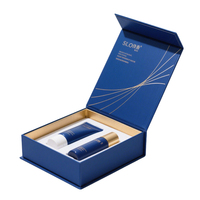 Boîte magnétique personnalisée en gros pour l'emballage de cadeaux et boîte en papier rigide bleu de luxe haut de gamme