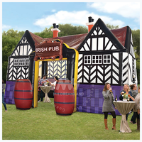 Tente de pub irlandais gonflable en PVC portable, taille et couleur personnalisables, utilisation publicitaire, événements de bar en plein air