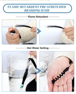 Venta al por Mayor Paquetes de 1, 2 o 3 <span class=keywords><strong>Extensiones</strong></span> de Cabello para Trenzas 100% Kanekalon Pre-Estirado para Personas de Raza Negra E-<span class=keywords><strong>xpression</strong></span> al por Mayor - Product Image 5