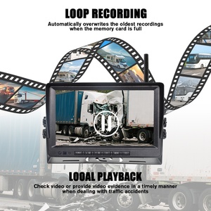 Sistema de Cámara de Visión Trasera Inalámbrica para Camiones, Gestión de Flotas, ADAS, Monitor de 9 Pulgadas, Cámara de Reversa, Kit DVR de Seguridad IPS 1080P - Product Image 3
