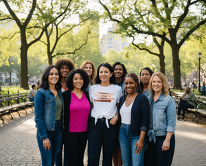 Maglietta da donna in cotone con stampa 'Empowered Women Empower Women' - Girocollo, vestibilità regolare, per tutte le stagioni, design 'Girl Power' - Product Image 2