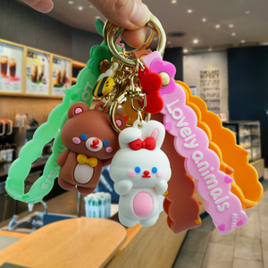 Soododo Muñeco <span class=keywords><strong>de</strong></span> Mono y Conejo <span class=keywords><strong>de</strong></span> PVC con Impresión UV, Llavero Flexible <span class=keywords><strong>de</strong></span> Anime, Colgante <span class=keywords><strong>para</strong></span> Bolsa, <span class=keywords><strong>Coche</strong></span>, Joyería, Bonito y Divertido - Product Image 2