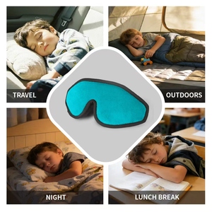 Venta caliente Sweet3D 3D Eye Mask Elástico atado Bordado Logo Knit Technique Sleep Mask <span class=keywords><strong>para</strong></span> niños y <span class=keywords><strong>adolescentes</strong></span> <span class=keywords><strong>para</strong></span> siestas - Product Image 6
