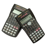 Calculatrice scientifique multifonction en plastique noir SAM JS-82MS-A pour étudiants du primaire et du secondaire, avec calendrier - Vente en gros