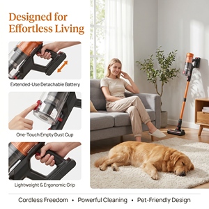 QV20 <b>Handheld</b> Battery-Powered <b>Vacuum</b> Cleaner 400W Brushless Motor HEPA Filter 1.2L Dust Capacity Portable for Household Use - Product Image 3