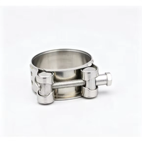 Serre-tuyau robuste en acier inoxydable KEYFOSS, style européen, renforcé, modèle 201, entièrement en acier, diamètre intérieur max. 19 mm