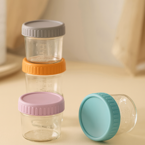 Bocaux de conservation alimentaire en <span class=keywords><strong>verre</strong></span> de style moderne, compatibles micro-ondes, lave-vaisselle et congélateur, avec couvercle en plastique, 120 ml, carton durable, boîtes de cuisine - Product Image 5