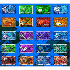 Nouvelles mini-cartes en papier cristal YQ <span class=keywords><strong>Manga</strong></span> japonais pour décorations magnétiques, boîte mystère chinoise, cartes de jeu de table, jouets - Product Image 5