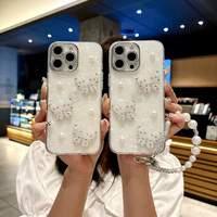 Luxe 3D Diamant Perle papillon Téléphone Portable étui pour samsung S25Edge S24 S23 S22 S21 S20 Ultra Plus FE Shell Antichoc Couverture