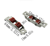 Roulettes pour portes coulissantes en acier, largeur 14 mm, roues à double rainure plate, portes battantes