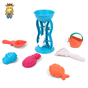 Beez Toys Ensemble de jouets de plage pour enfants avec grandes roues à eau, moules, pelles, bêches, 11 pièces en plastique, pour l'extérieur, 0-24 mois, unisexe - Product Image 1