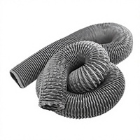 Tuyau de ventilation télescopique en nylon ignifuge gris résistant aux hautes températures (-20°C à 160°C) avec armature en fil d'acier pour l'air