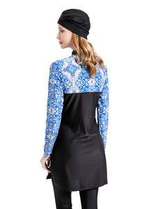 <span class=keywords><strong>Maillot</strong></span> <span class=keywords><strong>de</strong></span> <span class=keywords><strong>bain</strong></span> musulman personnalisé pour femme, ensemble 3 pièces, grande taille, manches longues, fermeture éclair, séchage rapide, anti-UV, conservateur et modeste - Product Image 5
