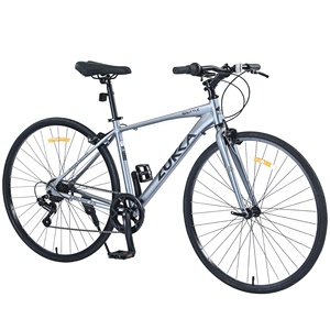 Bicicleta de Carretera ZUKKA 700C para Adultos, 7 Velocidades, Bicicleta Híbrida Unisex con Cuadro de Aleación y <span class=keywords><strong>Frenos</strong></span> de Caliper, Múltiples Colores - Product Image 1