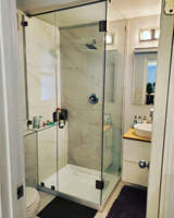 Quincaillerie coulissante pour porte de douche en verre, design moderne en laiton, haute qualité, garantie 5 ans, résistant à la rouille et à l'eau, pour villa, hôtel, appartement