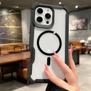 Funda Magnética Transparente CHAOYIDIAN para <span class=keywords><strong>iPhone</strong></span> 16 Pro Max 15 14 Plus <span class=keywords><strong>13</strong></span> 12 11, Carcasa Protectora Antigolpes - Product Image 6