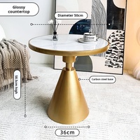 Table basse de salon minimaliste moderne en acier inoxydable de petite taille, table ronde de luxe pour hôtel, table mobile pour canapé