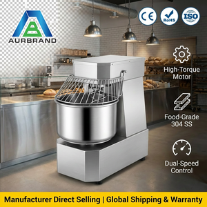 Mélangeur à pâte commercial intelligent entièrement automatique à double action et double vitesse, en acier inoxydable, 20/30L, argenté, OEM - Product Image 1