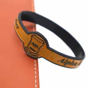定制阿尔法生活会员希腊字母腕带联谊会希腊礼品腕带促销和商务礼品 - Product Image 5