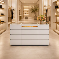 Commode à bijoux moderne en bois à 6 tiroirs avec plateaux en velours, rangement multifonctionnel écologique par MZYX