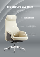 Fauteuil de bureau ergonomique moderne en cuir véritable pour salle de conférence, design contemporain, idéal pour les professionnels (vente en gros)