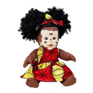Nouveau design, poupée africaine noire réaliste de 12 pouces avec <span class=keywords><strong>Vitiligo</strong></span> - Product Image 3