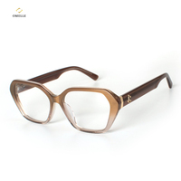 Montures de lunettes de luxe en gros - Nouveau design utilisant du matériau en acétate italien Mazzucchelli de qualité supérieure dans un brun dégradé élégant