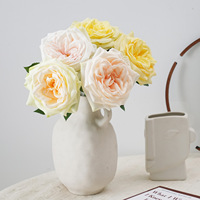 Roses en soie artificielles faites à la main, en vrac, fleurs décoratives pour mariage, Saint-Valentin, centre de table pour fêtes