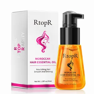 RtopR Official Store Huile essentielle de soin des cheveux marocains Marque privée Parfum adoucissant et brillant Huile de croissance pour soin des cheveux