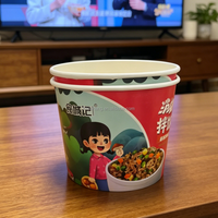 Bol en papier à double paroi personnalisé, écologique, de qualité alimentaire, avec couvercle, pour ramen, nouilles instantanées et soupes à emporter – Vente chaude
