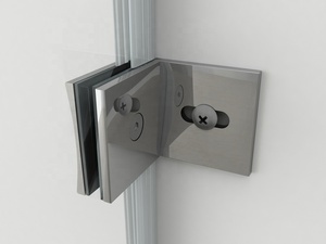 Cabine de <span class=keywords><strong>douche</strong></span> sans cadre à charnière en arc, design moderne, verre trempé 8 mm, pour hôtels, Hangzhou, BL-B402 - Product Image 5