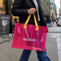 Sac fourre-tout personnalisé avec logo, PVC imperméable, vente en gros, écologique, réutilisable, sac de shopping, cadeau d'entreprise, OEM