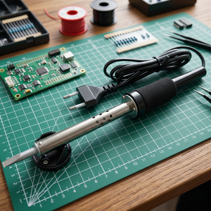 Fer à souder HC0113 avec une grande pointe plate | Outil rotatif électrique à cordon avec lame métallique à tige droite pour une coupe de précision - Product Image 2