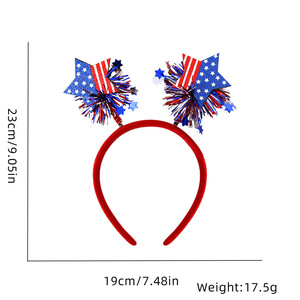 BY 2025 New American Independence Day Bandeaux de cheveux Parade patriotique Bandeau rouge pour adultes Enfants Décoration de fête pour Diwali - Product Image 5