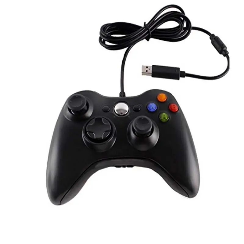 Xbox 360 konsolu için kablolu USB uzaktan oyun kumanda titreşim motoru Xbox 360 Gamepad Joystick için ABS Joypad değiştirme