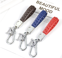 Porte-clés en cuir premium et alliage de zinc K5, poli à la main, avec logo de voiture, léger, résistant aux rayures, pendentif de véhicule, accessoire cadeau