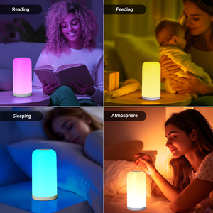 Lámpara de Escritorio Moderna RGBIC, Luz Nocturna de Color de Ensueño, Lámpara de Noche Mágica con Control Táctil y WIFI - Product Image 4