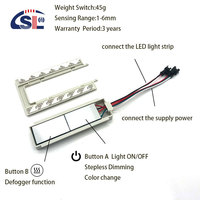 Anti-buée 12V 3A 36W avec LED monochrome, interrupteur tactile intelligent à double touche, variateur de luminosité et capteur capacitif pour miroir de salle de bain