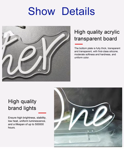 Vente en gros de néons LED acryliques professionnels ODM, bande LED multicolores, animations graphiques pour mariage, fête, décoration intérieure et extérieure - Product Image 4